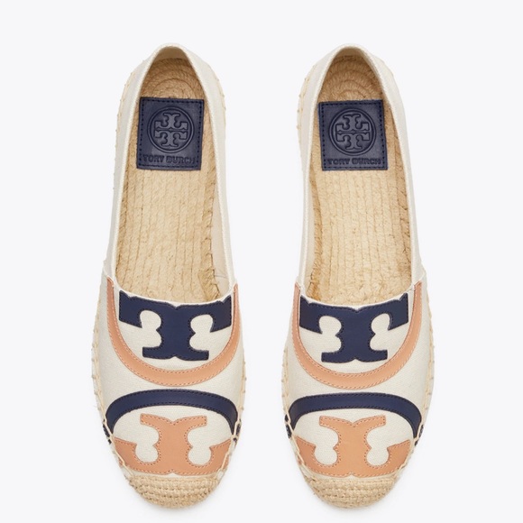 NEW Tory Burch Poppy Canvas Espadrille size 7.5 - Picture 6 of 9